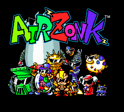 Air Zonk Title Screen